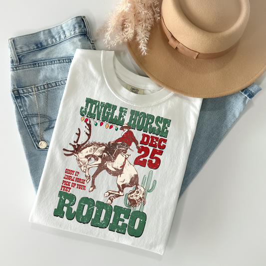 Jingle Horse Rodeo Western Christmas DTF Transfer