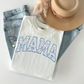 Light Blue Floral Mama DTF Transfer