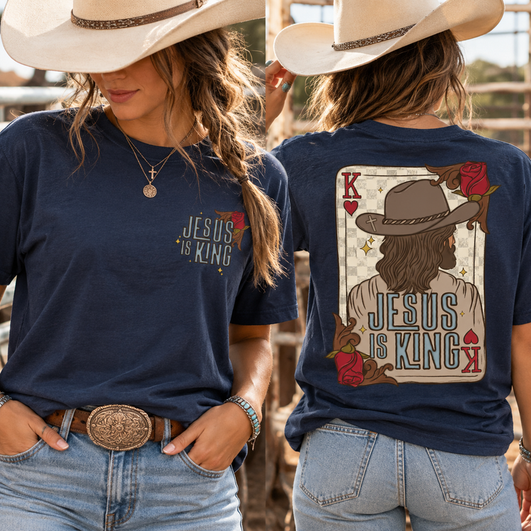 Jesus is King Western Faith DTF Transfer