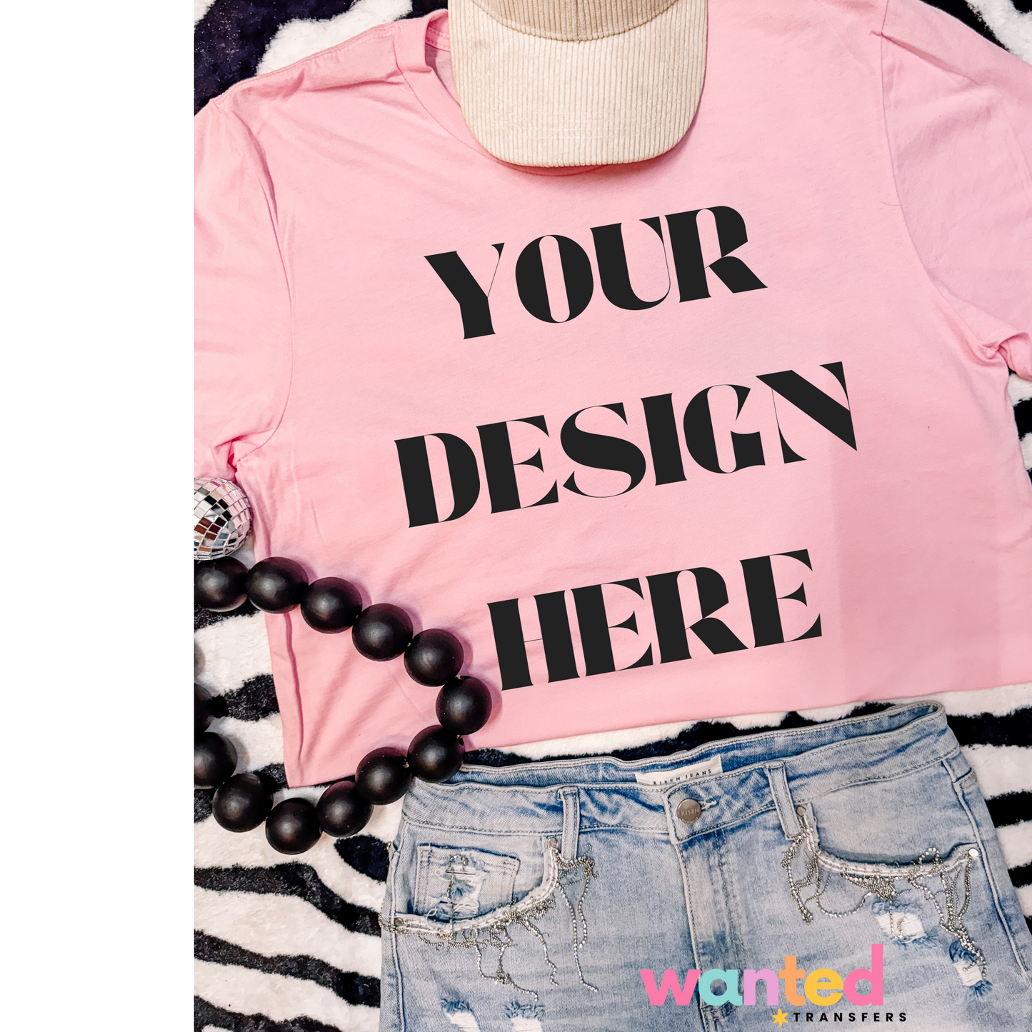 Bella Canva 3001 Mockup - Pink - Shirt Mockup