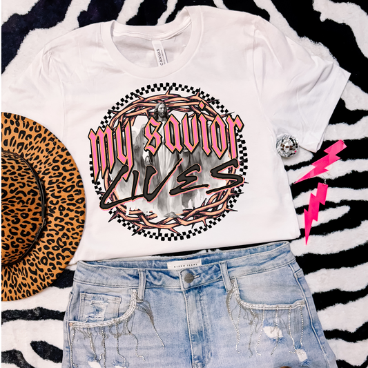 My Savior Lives Faith DTF Transfer