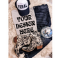 Edgy Western Bella Canva 3001CVC Mockup - Heather Stone - Shirt Mockup