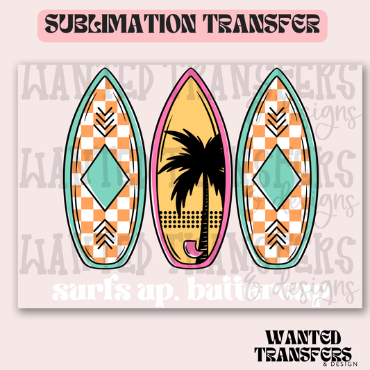 Surf's Up Buttercup White Exclusive Sublimation Transfer