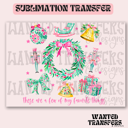 Pink & Green Favorite Things Exclusive Sublimation Transfer