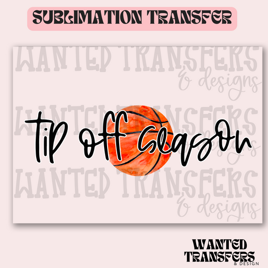 Basketball Tip off Season Exclusive Sublimation Transfer