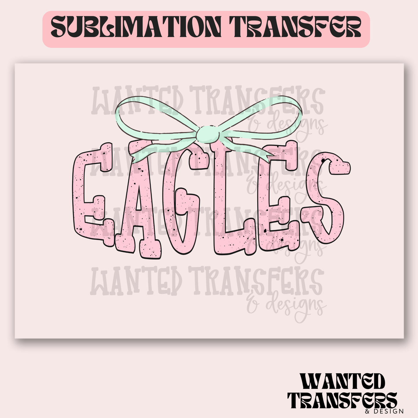 Eagles Easter Bow Mascot Exclusive Sublimation Transfer