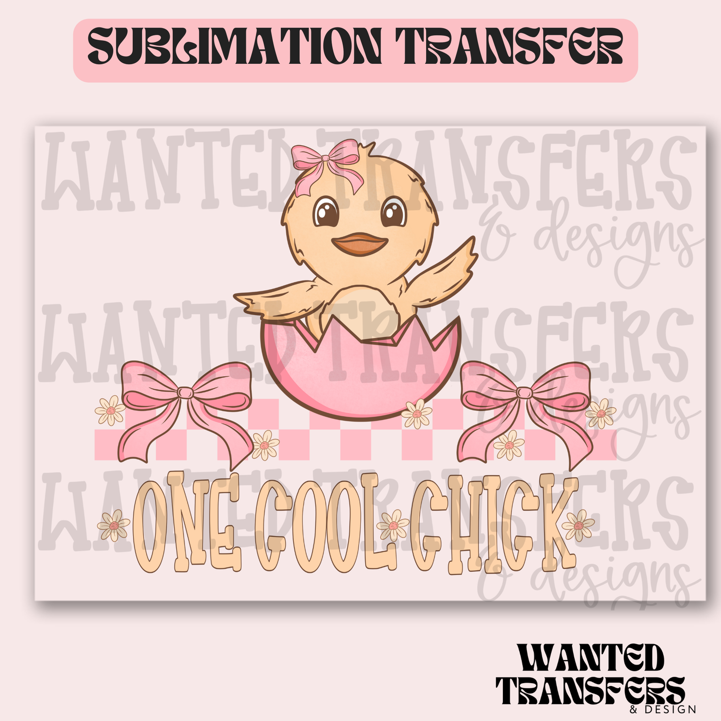 Retro One Cool Chick Exclusive Sublimation Transfer