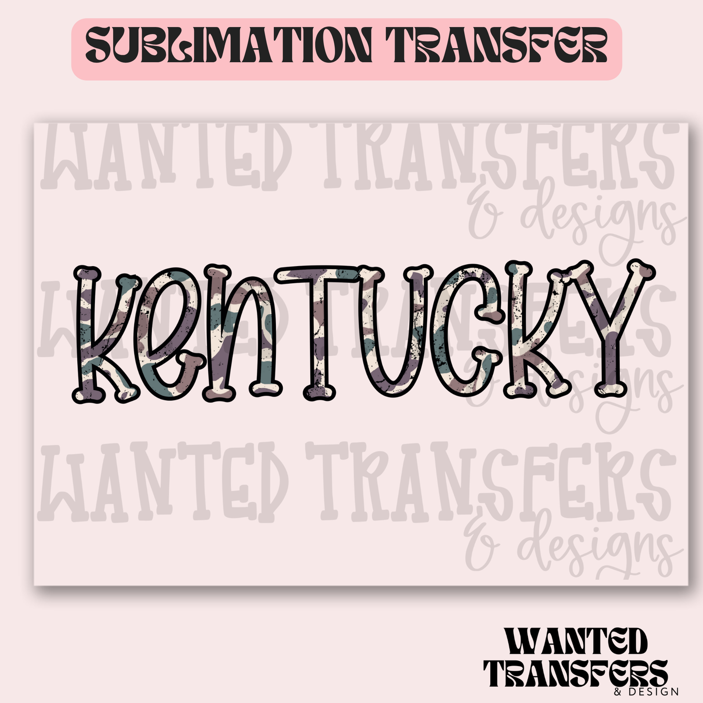 Camo Kentucky Exclusive Sublimation Transfer