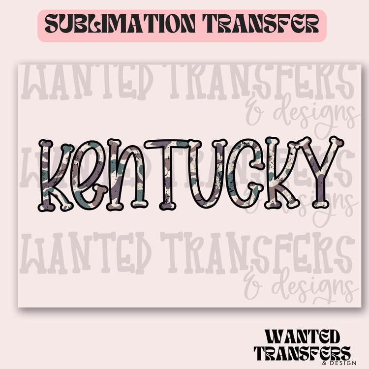 Camo Kentucky Exclusive Sublimation Transfer