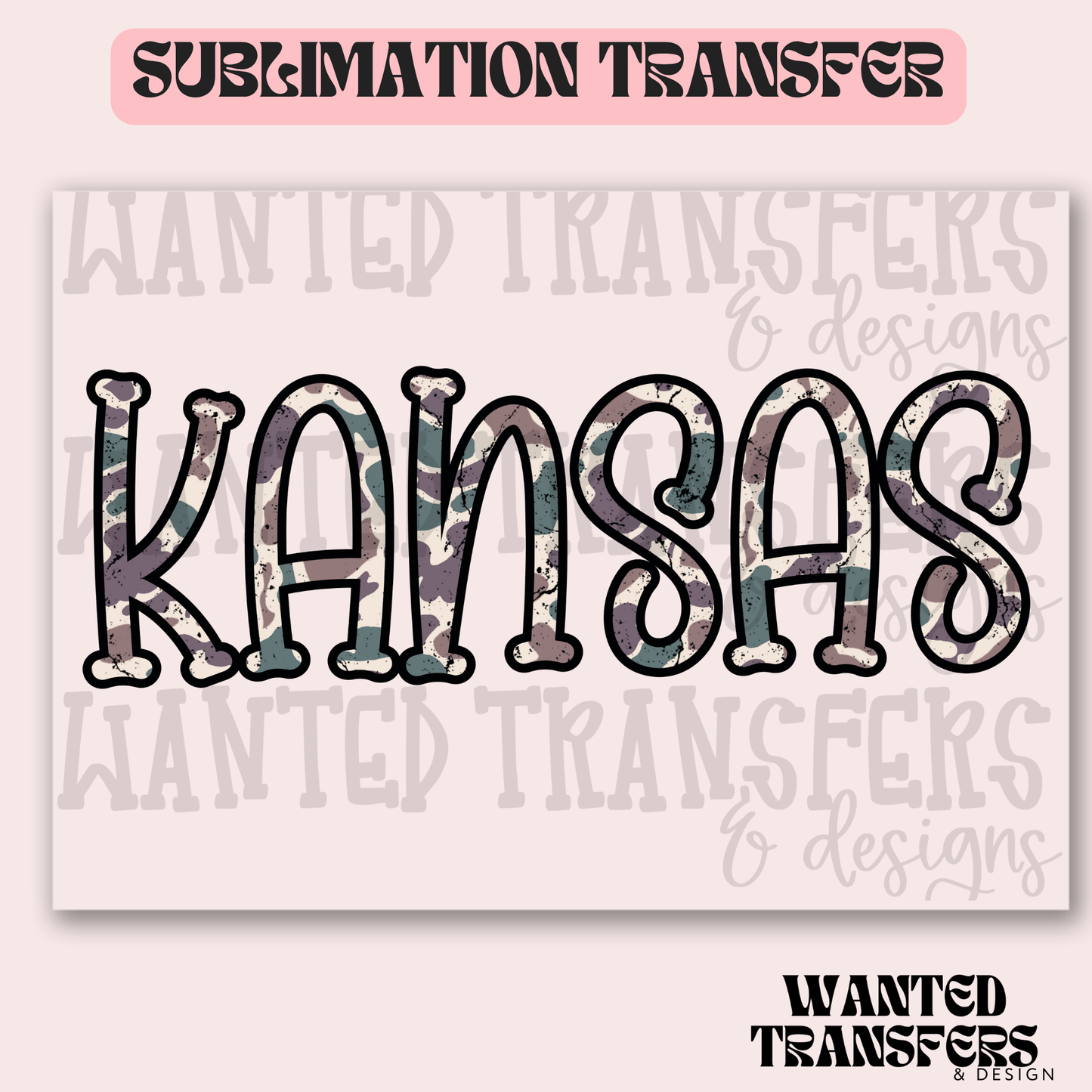 Camo Kansas Exclusive Sublimation Transfer