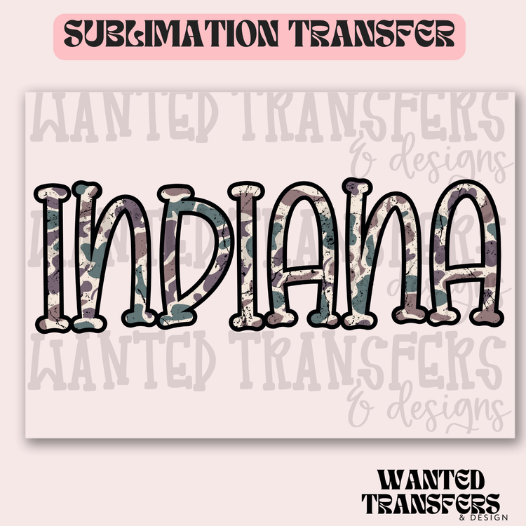 Camo Indiana Exclusive Sublimation Transfer