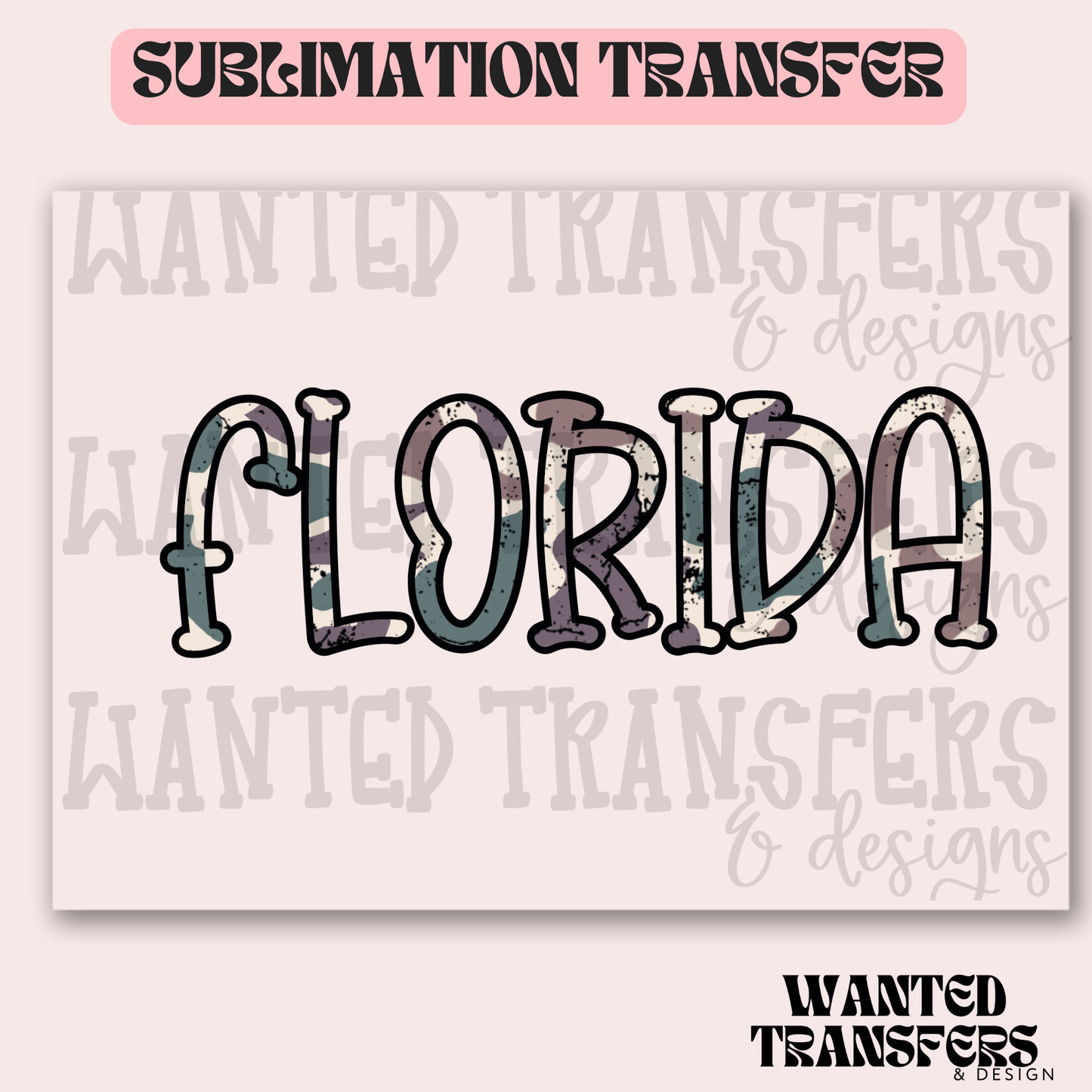 Camo Florida Exclusive Sublimation Transfer