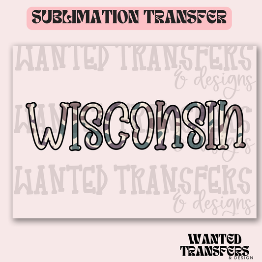 Camo Wisconsin Exclusive Sublimation Transfer