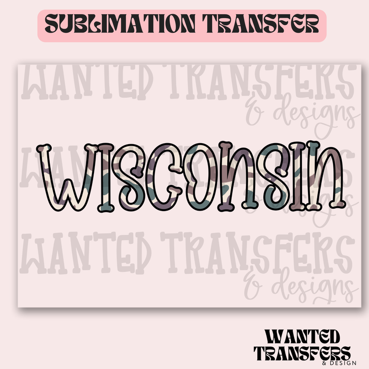 Camo Wisconsin Exclusive Sublimation Transfer