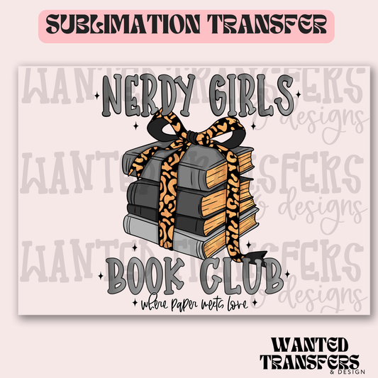 Nerdy Girls Book Club Exclusive Sublimation Transfer