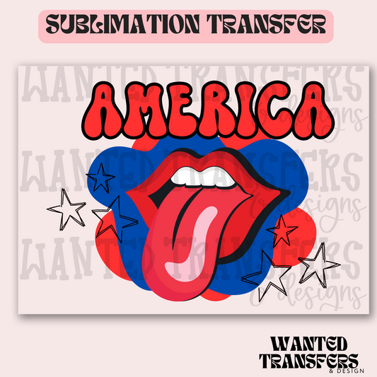 America Mouth Exclusive Sublimation Transfer