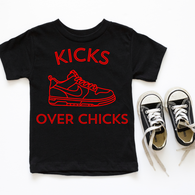 Kicks over Chicks Red DTF Transfer