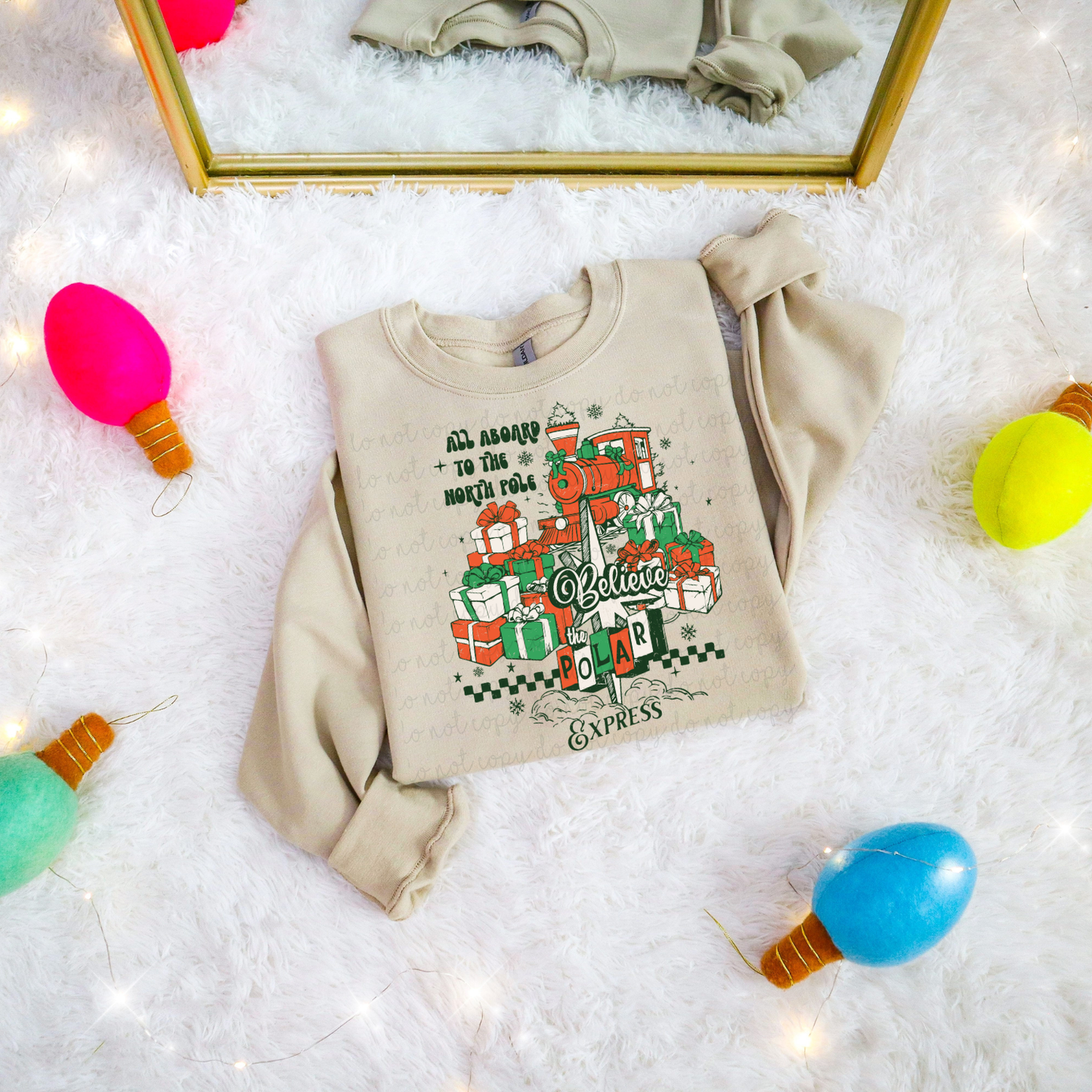 All Aboard To The North Pole DTF Transfer