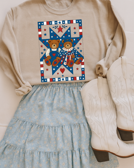 Grandma's Closet Americana Bears DTF Transfer