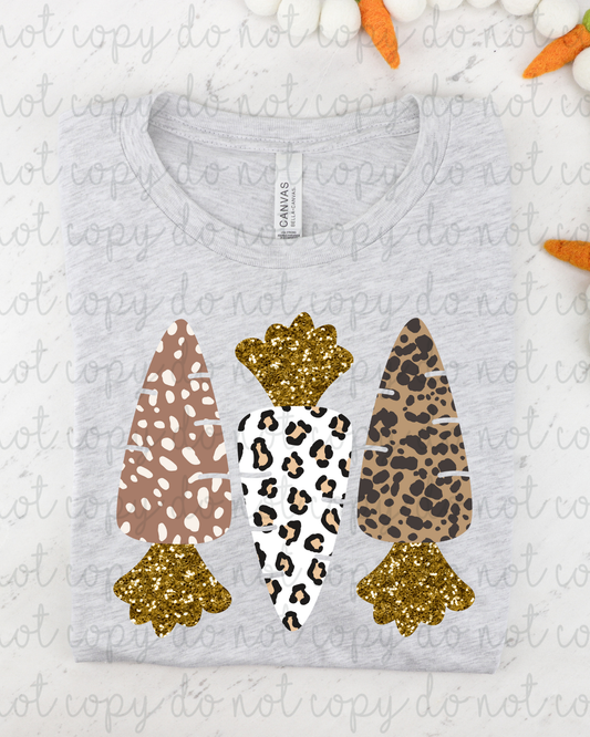 Animal Print Carrots DTF Transfer