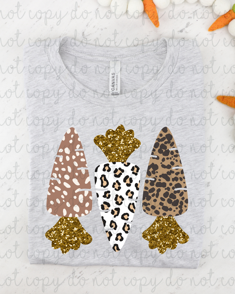 Animal Print Carrots DTF Transfer