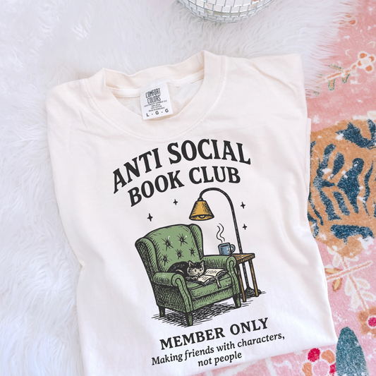 Anti Social Book Club Clear Film Screen Print Transfer