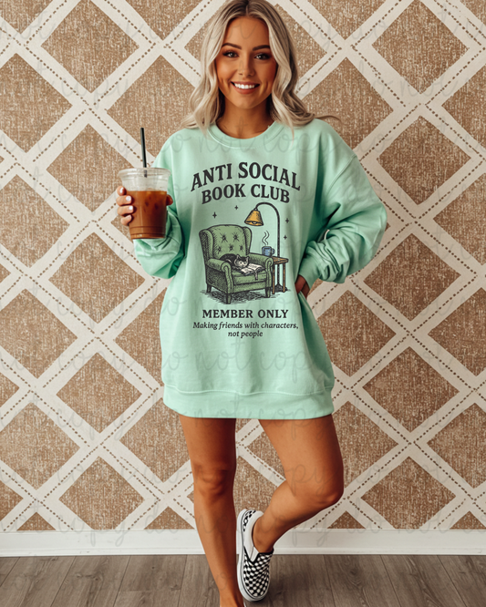 Anti Social Book Club Member Only Cat DTF Transfer
