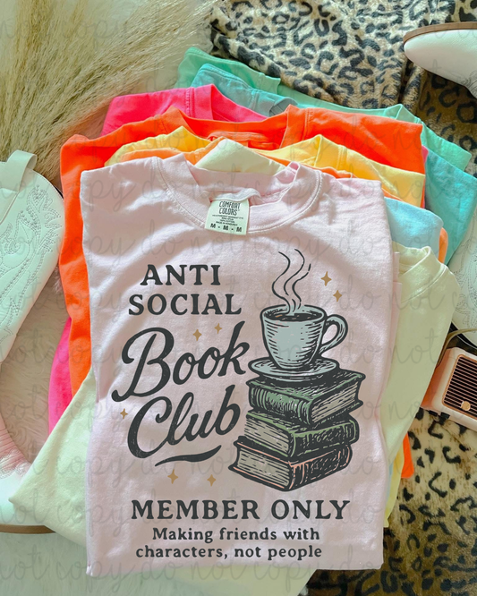 Anti Social Book Club Member Only Books DTF Transfer