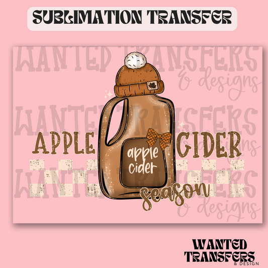 Apple Cider Season Exclusive Sublimation Transfer