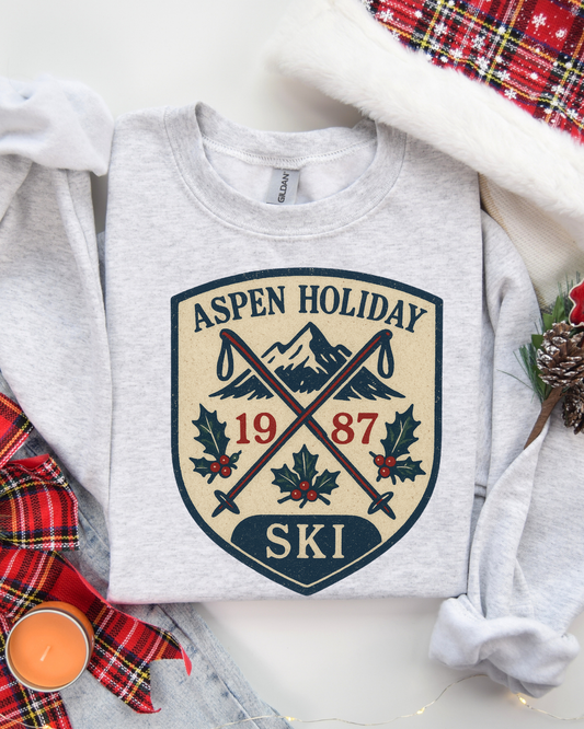 Aspen Holiday Ski DTF Transfer