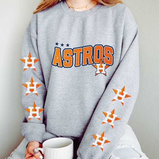 Astros Star DTF Transfer (BOTH SLEEVE + FRONT)