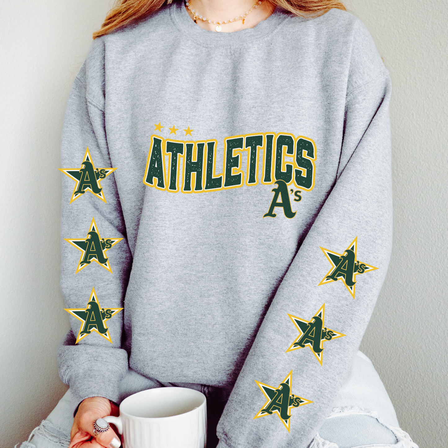 Athletics Star DTF Transfer (BOTH SLEEVE + FRONT)