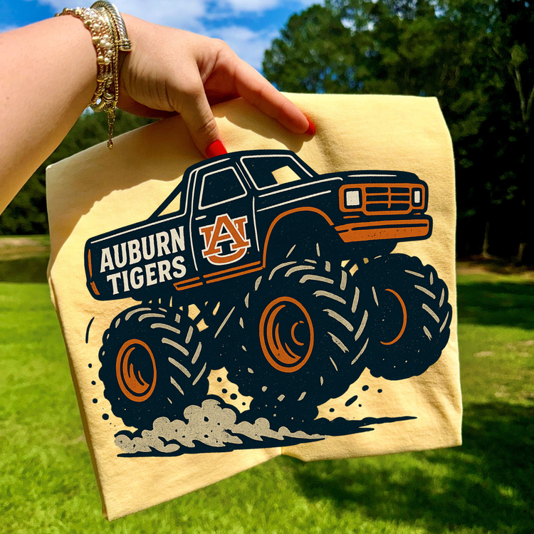 Monster Truck Game Day Auburn Tigers DTF Transfer