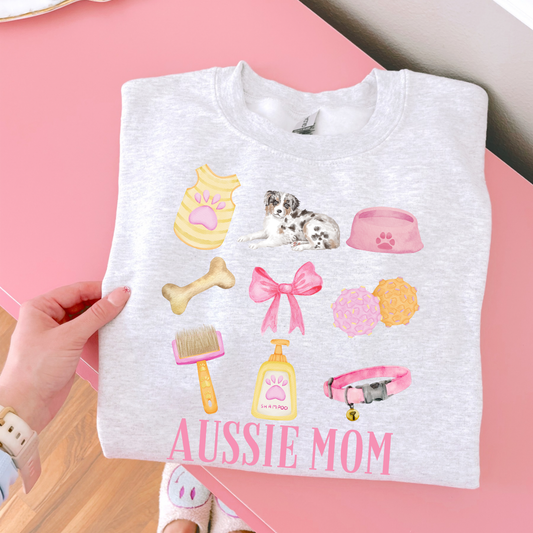 Aussie Mom Pink Collage DTF Transfer