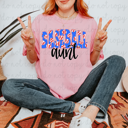 Baseball Aunt DTF Transfer