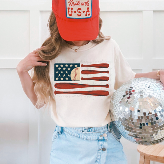 Baseball Flag DTF Transfer