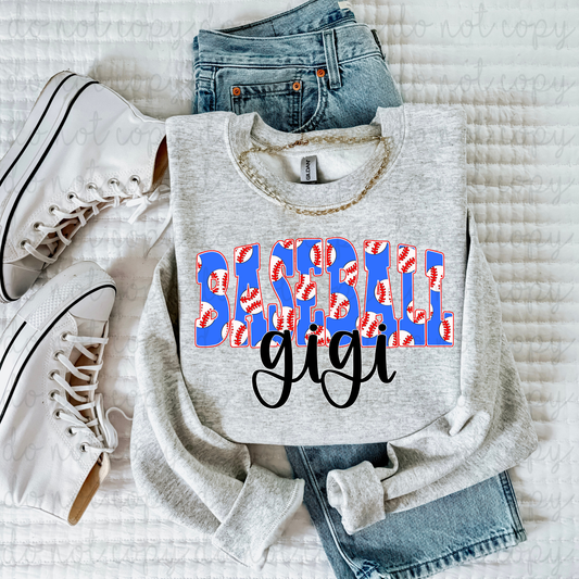 Baseball Gigi DTF Transfer