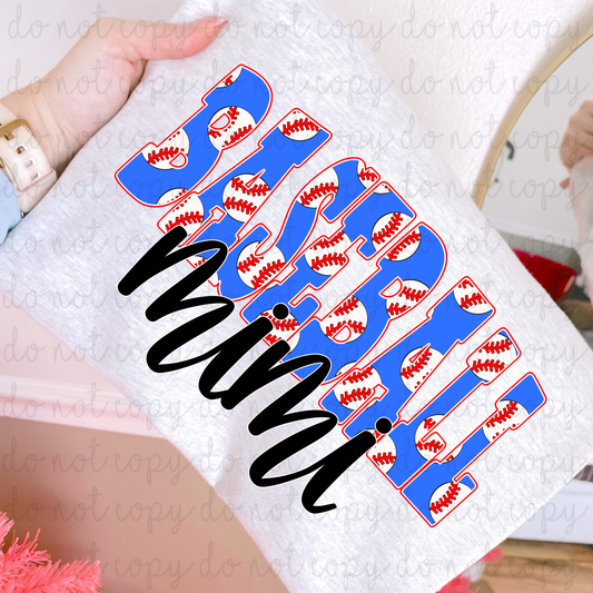 Baseball Mimi DTF Transfer