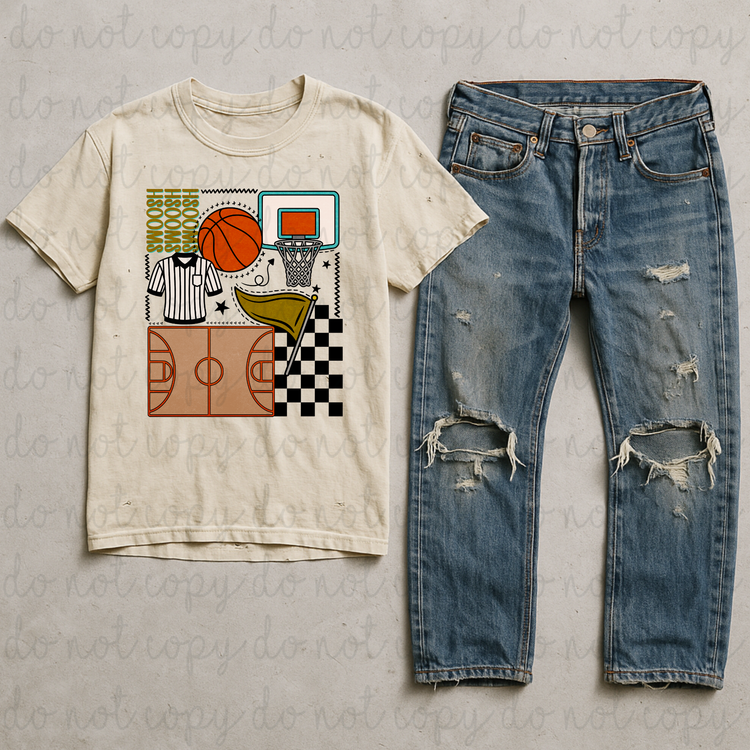 Basketball Collage DTF Transfer