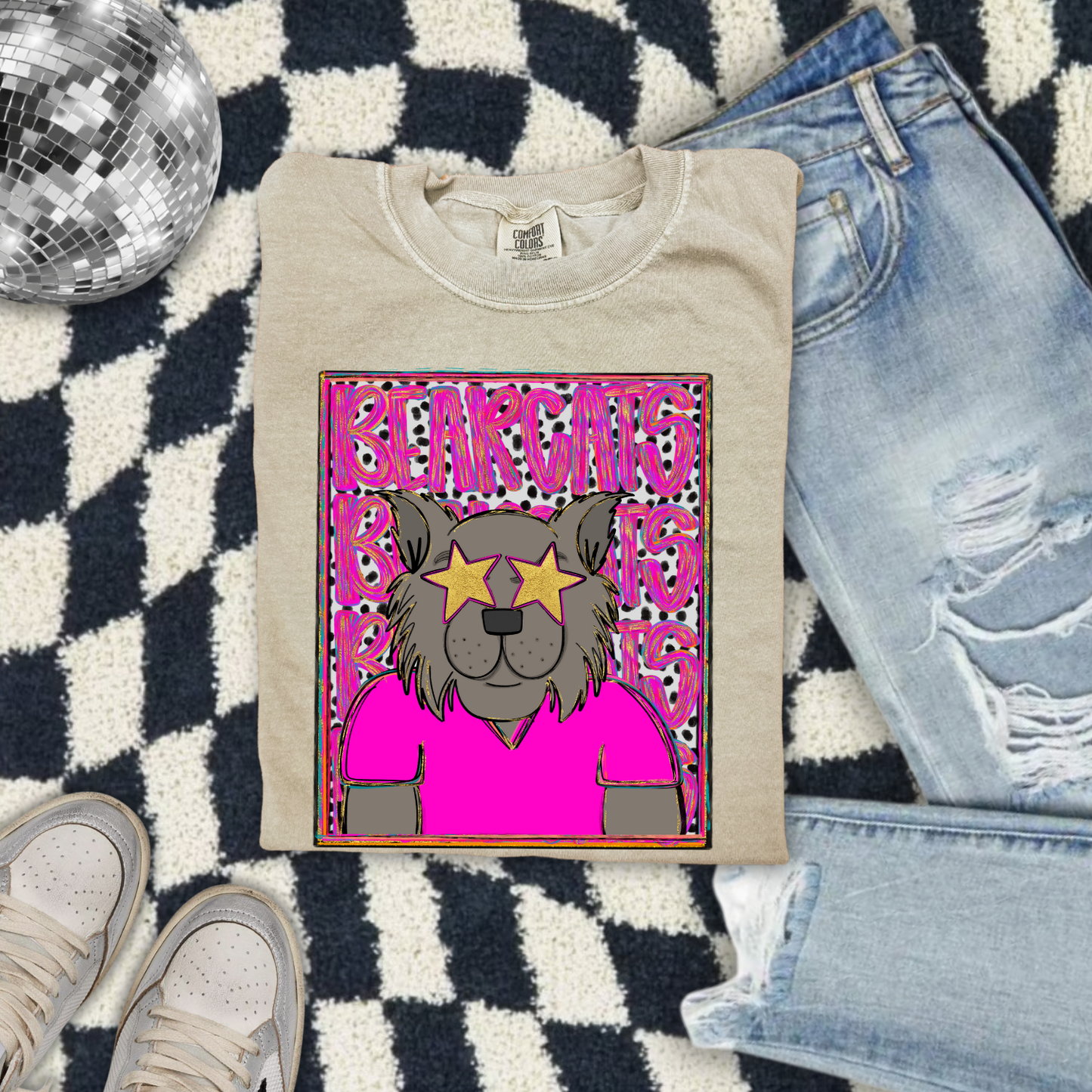 Preppy Stacked Bear Cats DTF Transfer