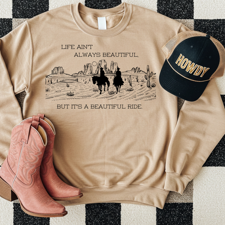 Beautiful Ride Single Color Screen Print Transfer