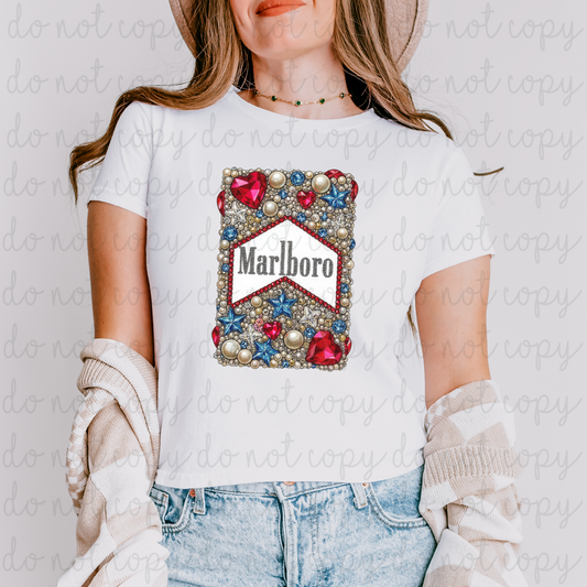 Bedazzled Malboro DTF Transfer