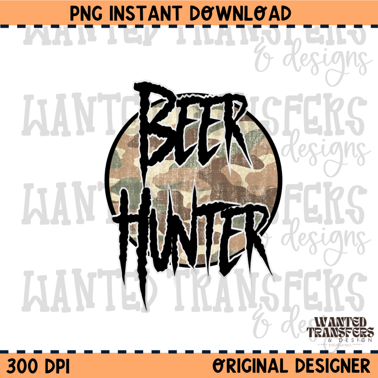 Beer Hunter PNG Digital Download