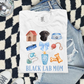 Black Lab Mom Blue Collage DTF Transfer