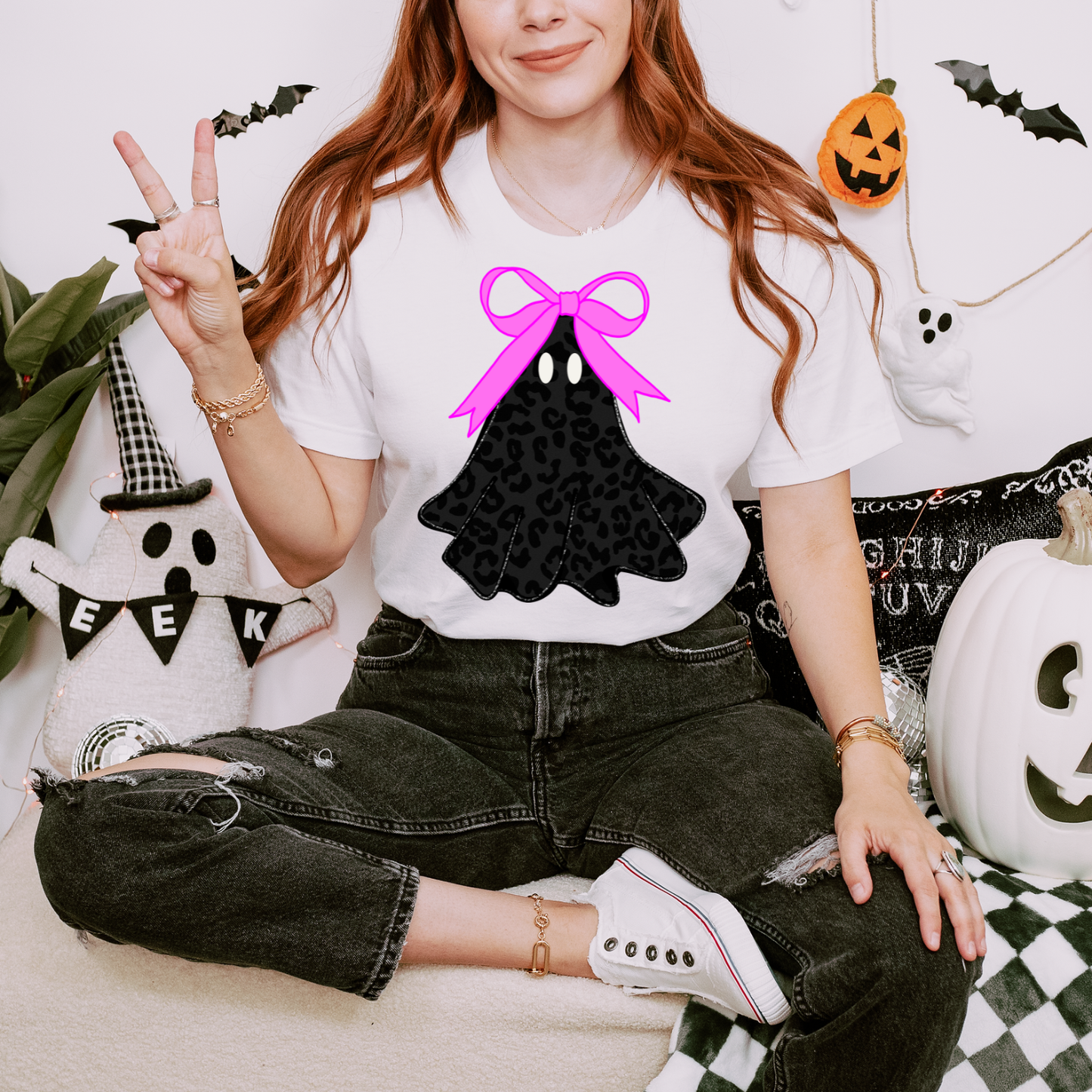 Leopard Print Ghost DTF Transfer