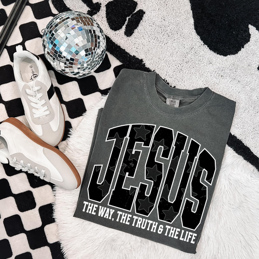 Black Star Jesus The Way, The Truth & The Life DTF Transfer