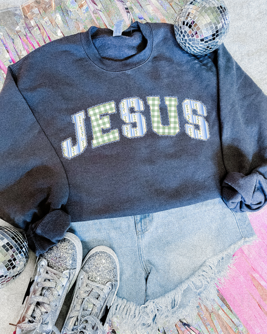 Blue Jesus DTF Transfer