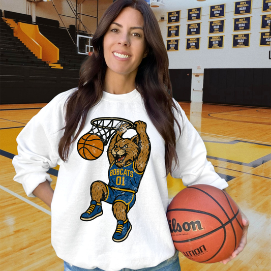 Bobcats Blue Yellow Gold DTF Transfer