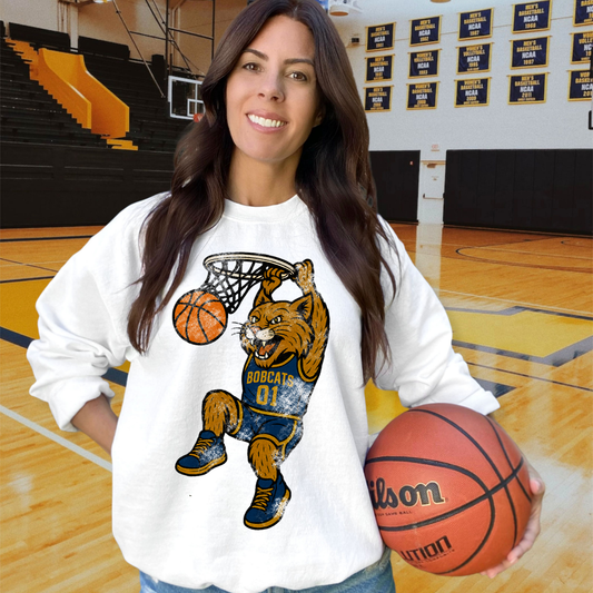 Bobcats Royal Gold DTF Transfer