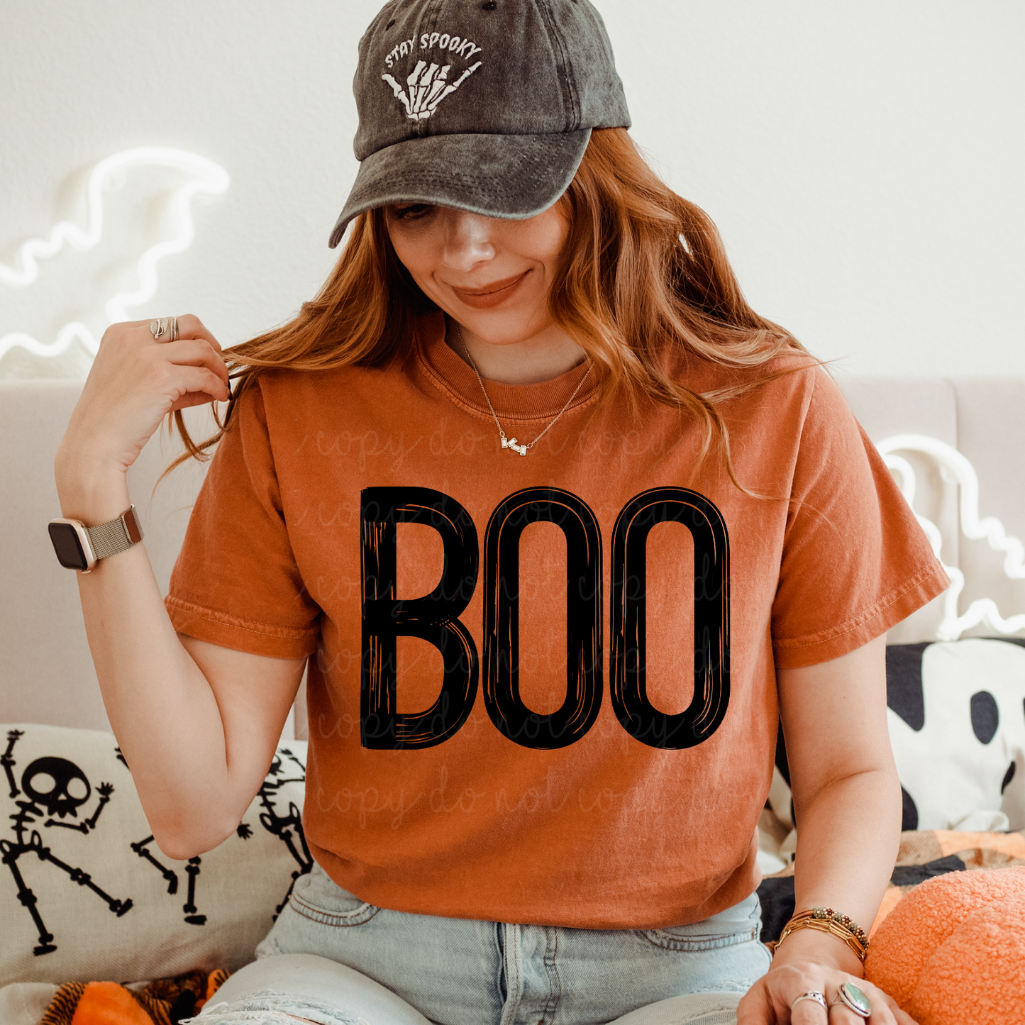 Black Boo PNG Digital Download